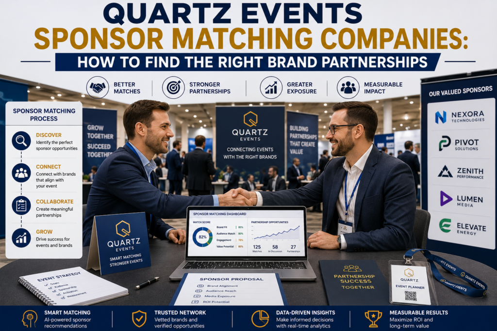 quartz events sponsor matching companies